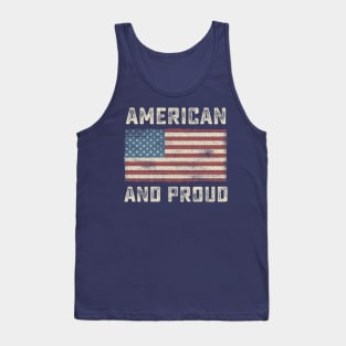 American And Proud USA Flag Military Tank Top